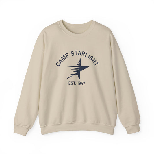 Camp Starlight Crewneck Sweatshirt — Vintage Camp Graphic, Established 1947