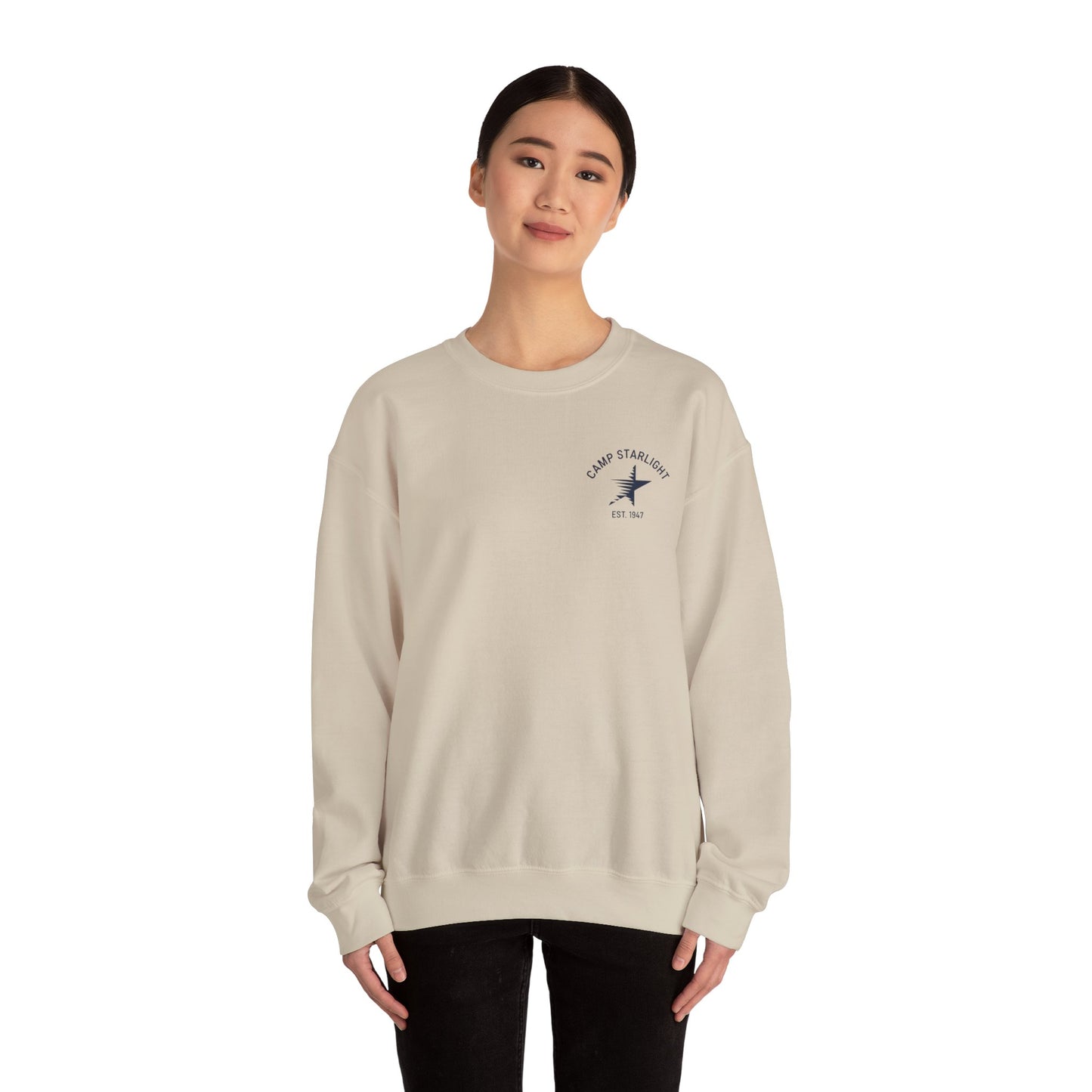 Crewneck Sweatshirt - Camp Starlight Logo "Est. 1947" Vintage Camp Graphic