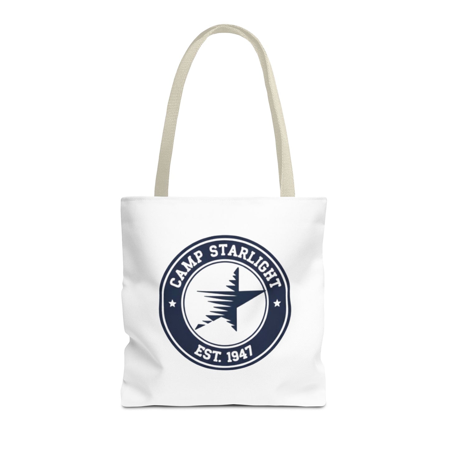 Camp Starlight Logo Tote Bag — Vintage Camp Est. 1947 Canvas Tote