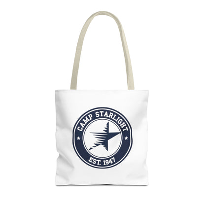 Camp Starlight Logo Tote Bag — Vintage Camp Est. 1947 Canvas Tote