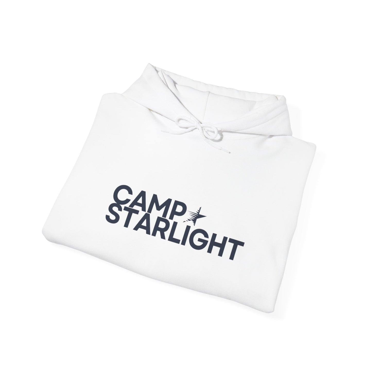 Camp Starlight Hoodie — Cozy Camp Logo Pullover for Outdoors & Retreats