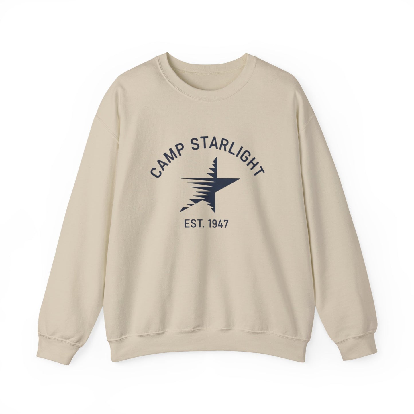 Camp Starlight Crewneck Sweatshirt — Vintage Camp Graphic, Established 1947