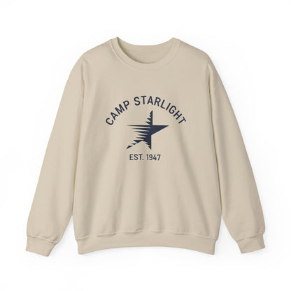 Camp Starlight Crewneck Sweatshirt — Vintage Camp Graphic, Established 1947