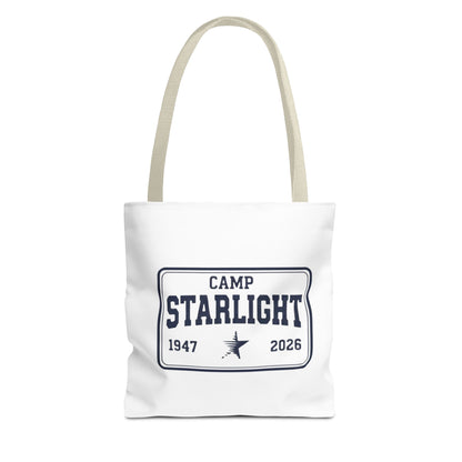Camp Starlight Tote Bag — Vintage Camp Badge 1947–2026 Beach & Festival Tote
