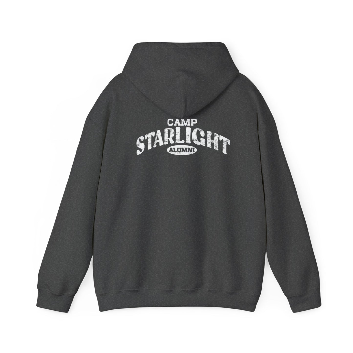 White 'overnight' Distressed Logo Hoodie – Casual Vintage Streetwear Pullover
