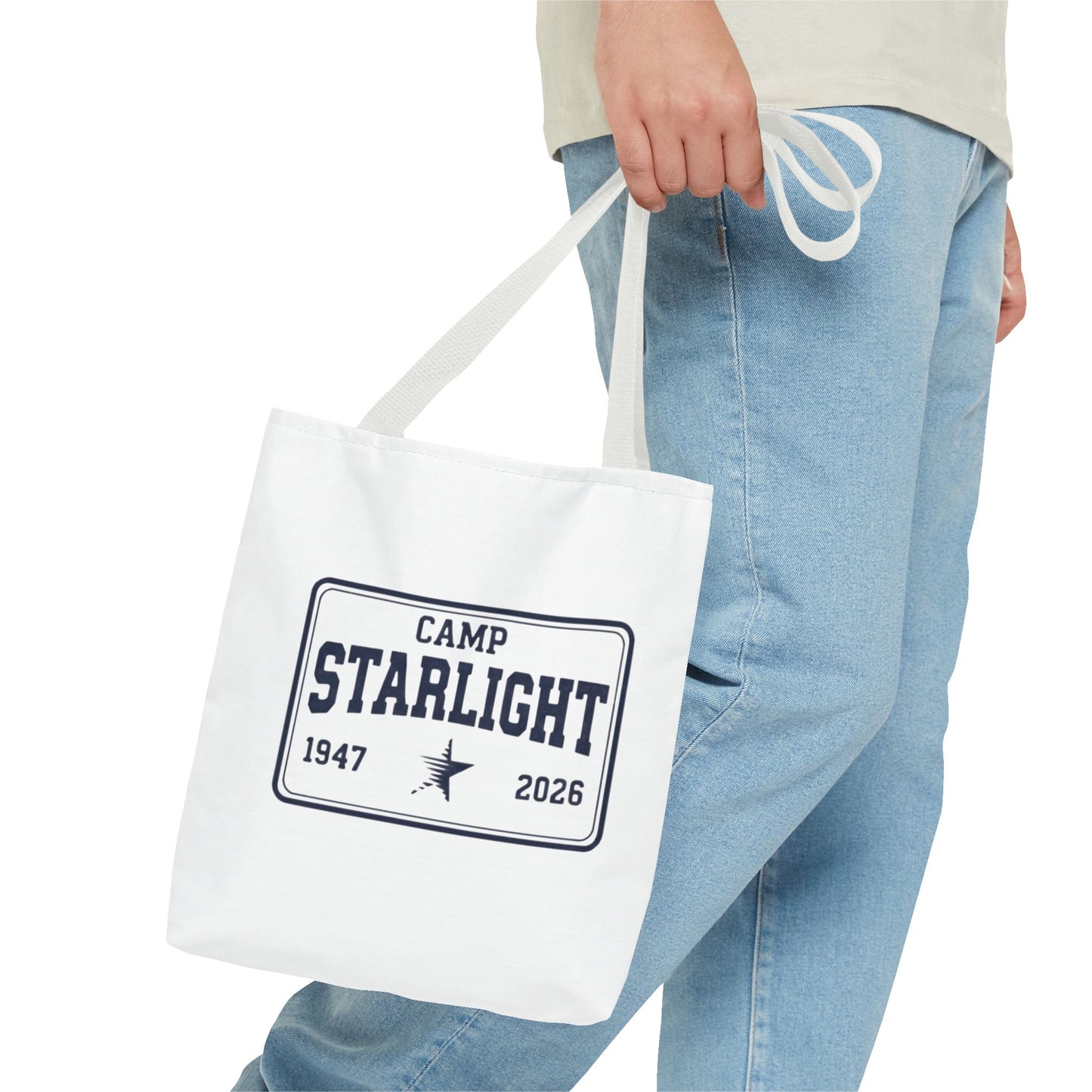 Camp Starlight Tote Bag — Vintage Camp Badge 1947–2026 Beach & Festival Tote