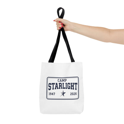 Camp Starlight Tote Bag — Vintage Camp Badge 1947–2026 Beach & Festival Tote