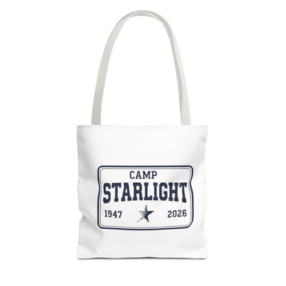 Camp Starlight Tote Bag — Vintage Camp Badge 1947–2026 Beach & Festival Tote