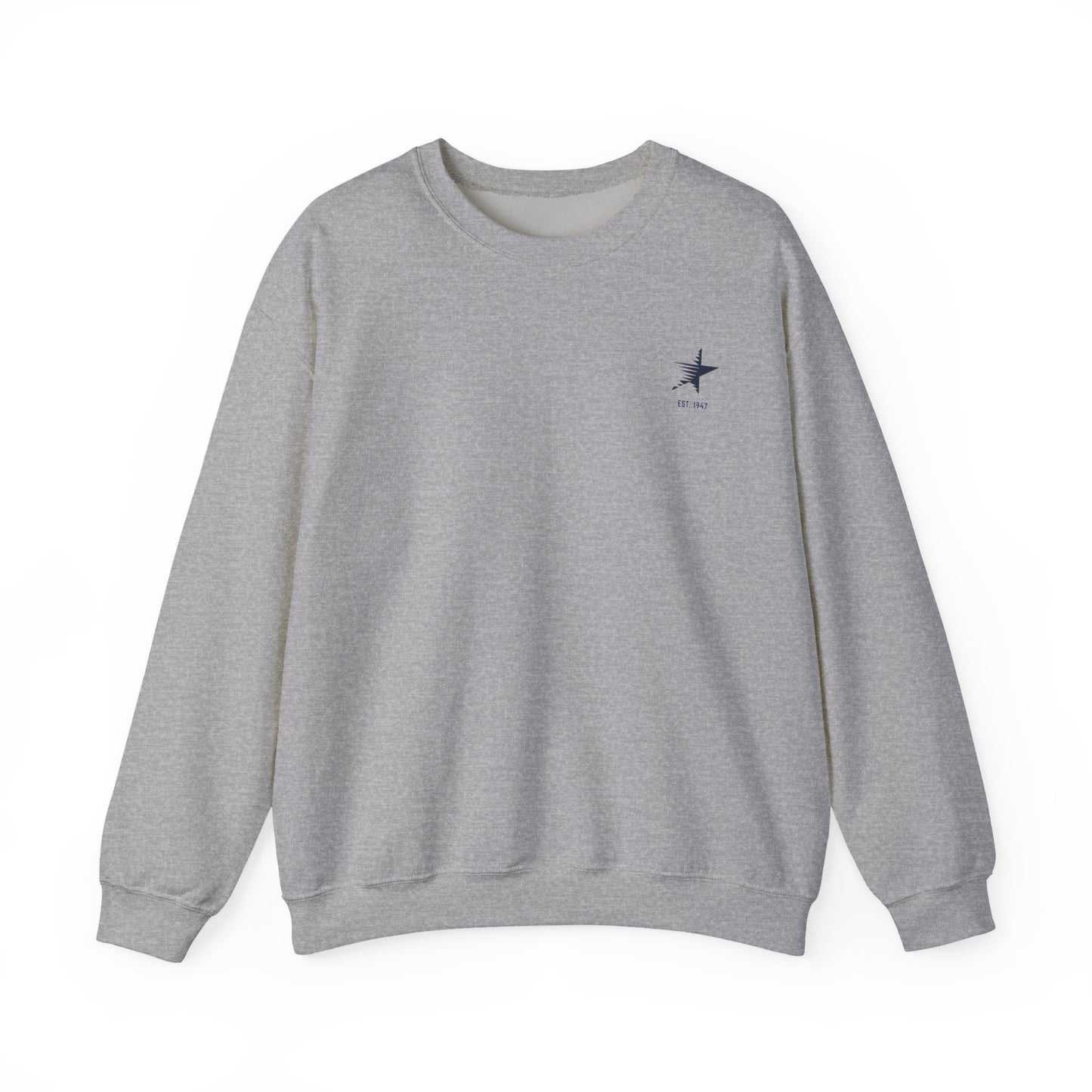 Starlight Crewneck Sweatshirt — Minimal Retro Chest Logo
