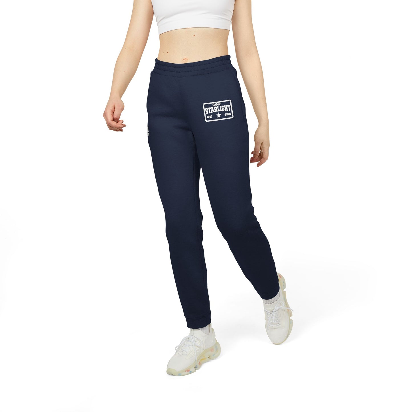 Adidas Fleece Joggers – Retro Cassette Logo Sweatpants