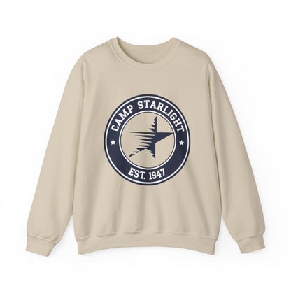 Camp Starlight Crewneck Sweatshirt — Vintage Camp Logo Pullover (Est. 1947)