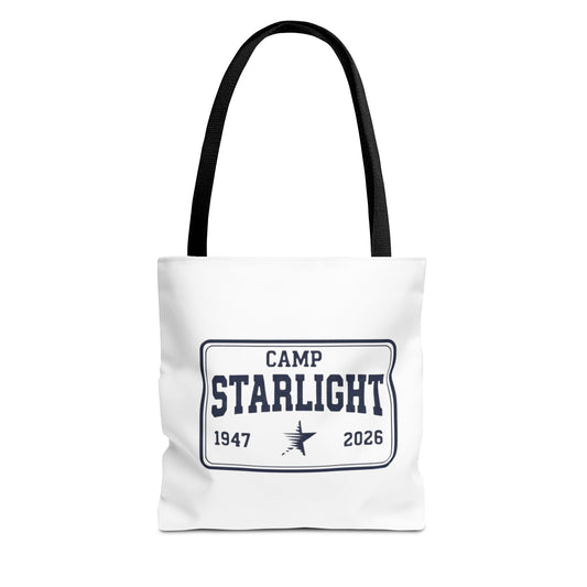 Camp Starlight Tote Bag — Vintage Camp Badge 1947–2026 Beach & Festival Tote