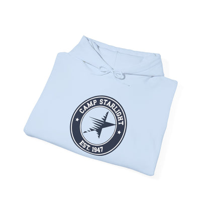 Camp Starlight Hoodie — Vintage Camp Emblem Sweatshirt