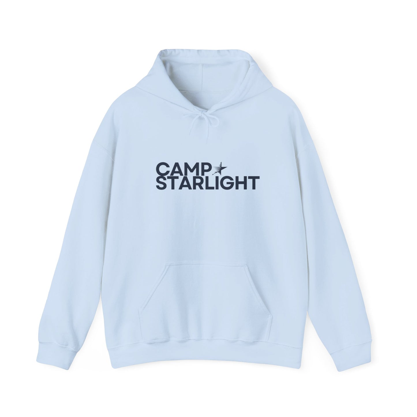 Camp Starlight Hoodie — Cozy Camp Logo Pullover for Outdoors & Retreats