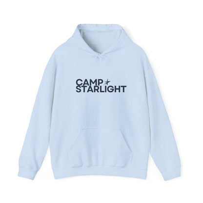 Camp Starlight Hoodie — Cozy Camp Logo Pullover for Outdoors & Retreats