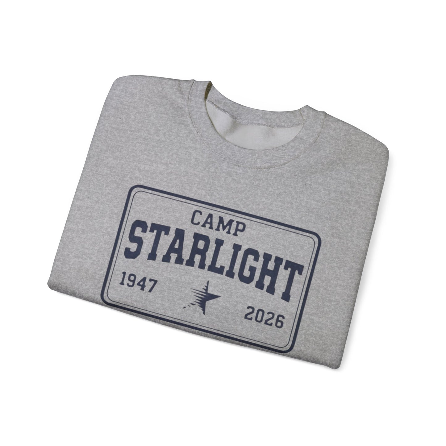 Camp Starlight Crewneck Sweatshirt — Retro Summer Camp Pullover (1947–2026)