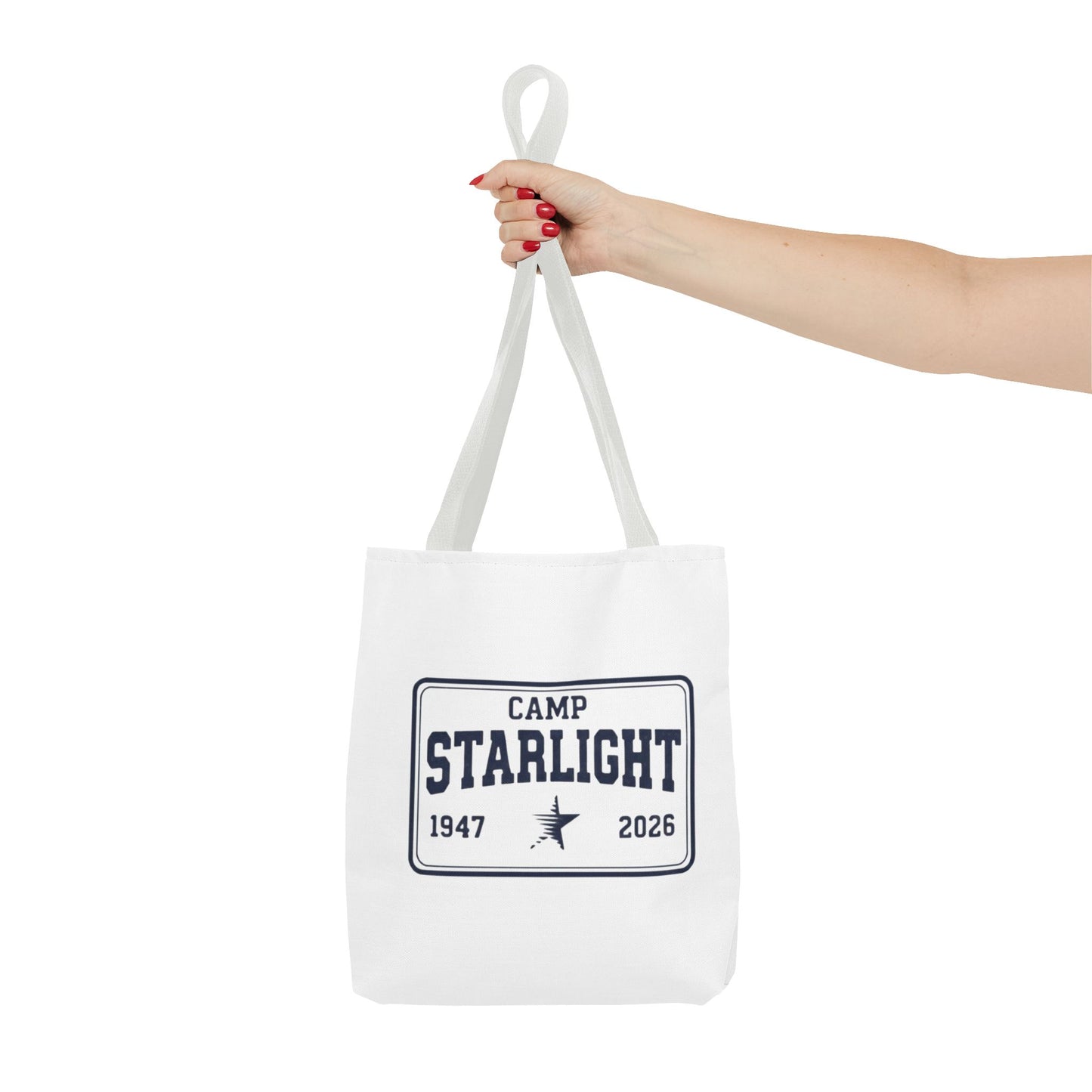 Camp Starlight Tote Bag — Vintage Camp Badge 1947–2026 Beach & Festival Tote
