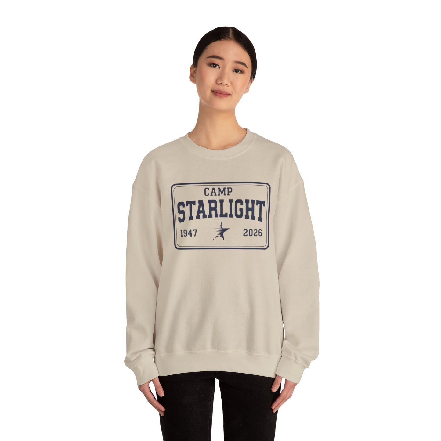 Camp Starlight Crewneck Sweatshirt — Retro Summer Camp Pullover (1947–2026)