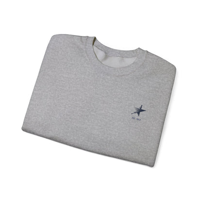 Starlight Crewneck Sweatshirt — Minimal Retro Chest Logo