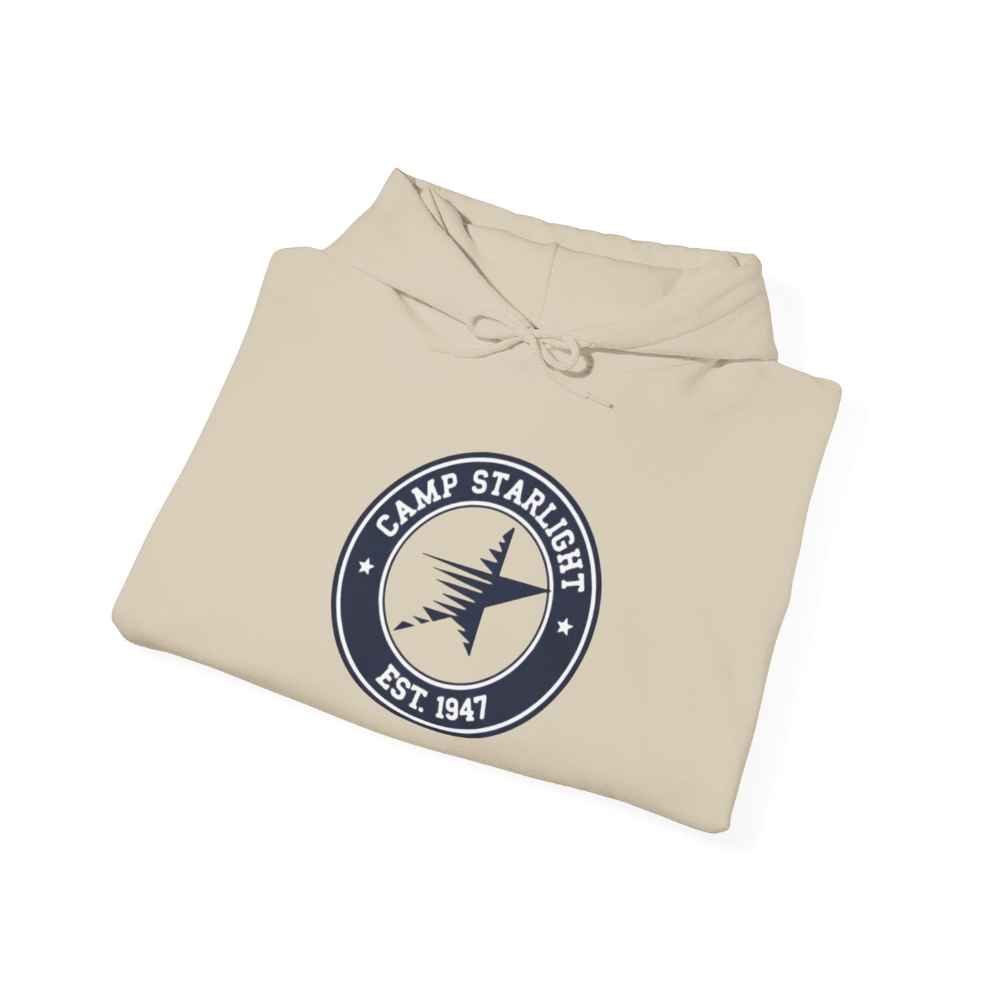 Camp Starlight Hoodie — Vintage Camp Emblem Sweatshirt