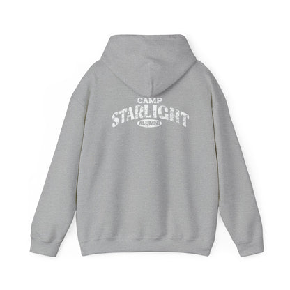 White 'overnight' Distressed Logo Hoodie – Casual Vintage Streetwear Pullover