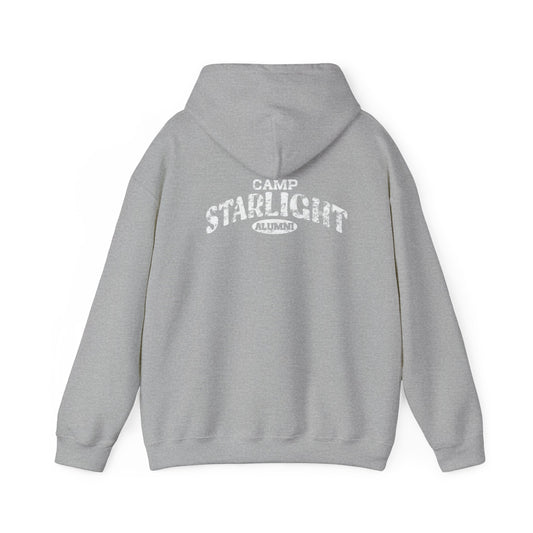White 'overnight' Distressed Logo Hoodie – Casual Vintage Streetwear Pullover