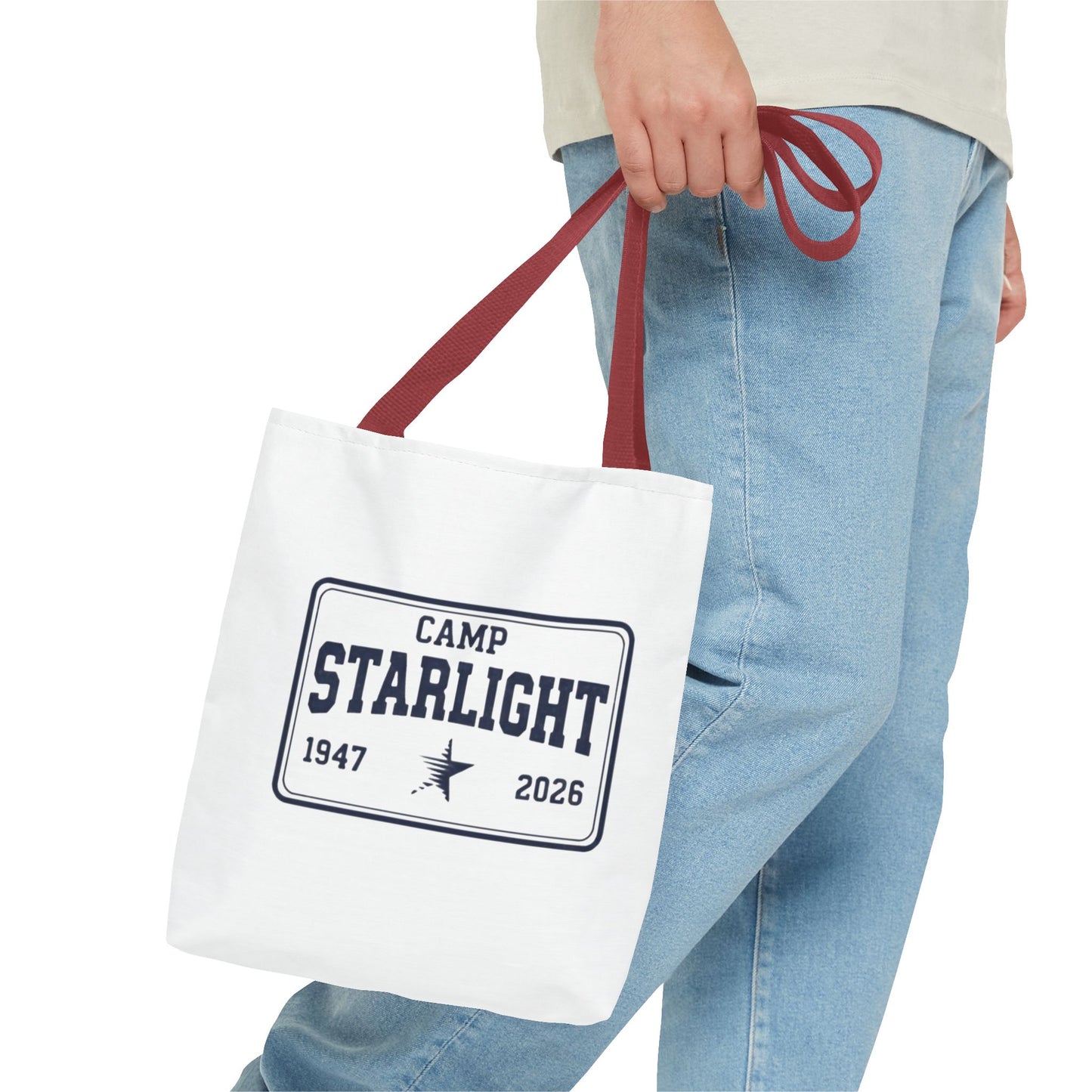 Camp Starlight Tote Bag — Vintage Camp Badge 1947–2026 Beach & Festival Tote