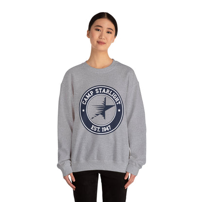 Camp Starlight Crewneck Sweatshirt — Vintage Camp Logo Pullover (Est. 1947)