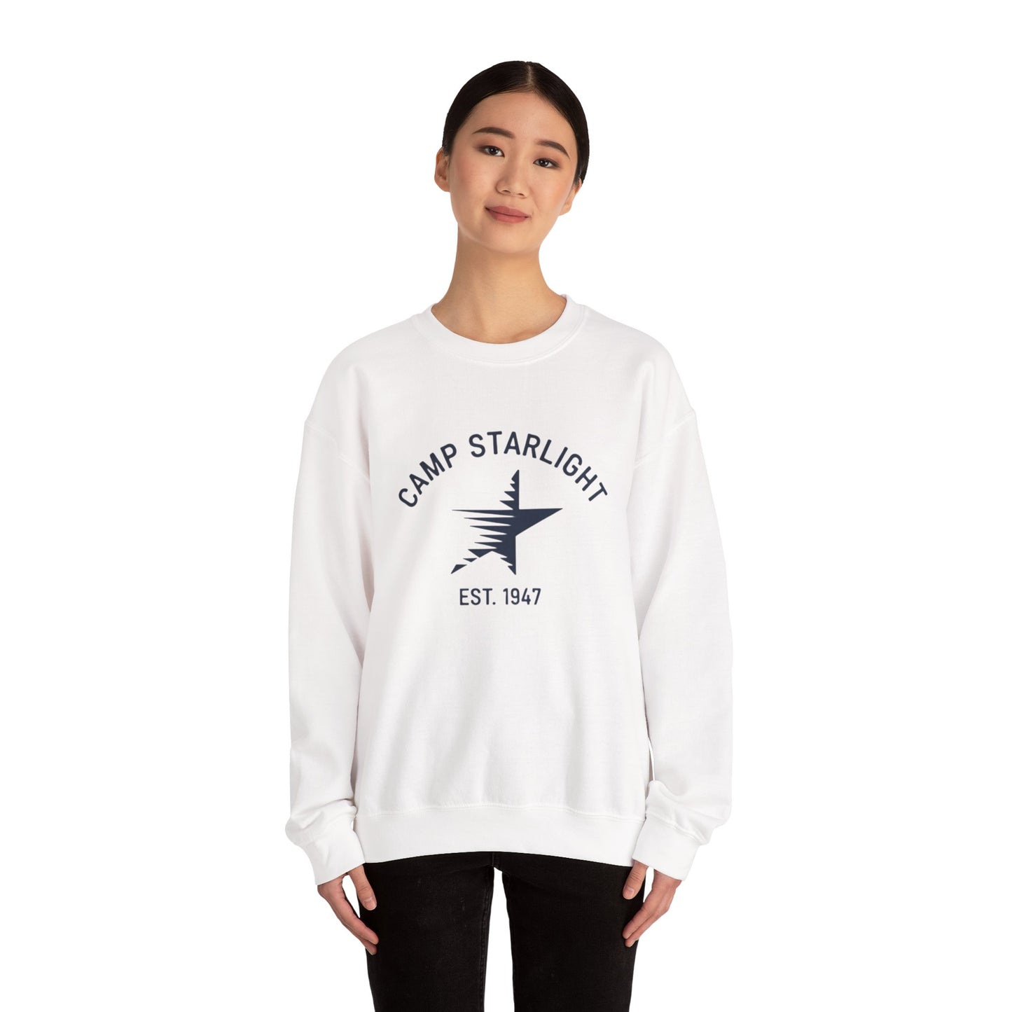 Camp Starlight Crewneck Sweatshirt — Vintage Camp Graphic, Established 1947