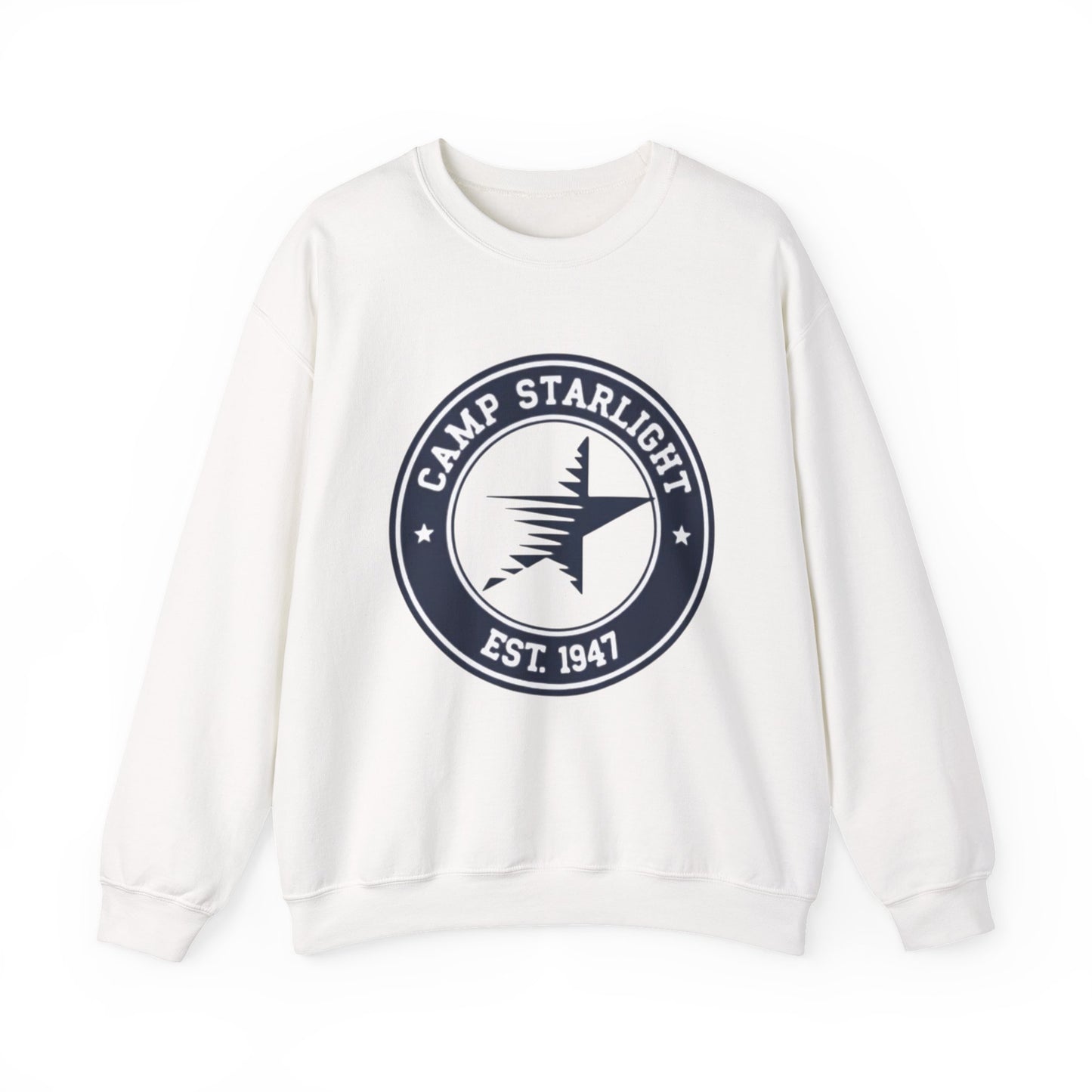 Camp Starlight Crewneck Sweatshirt — Vintage Camp Logo Pullover (Est. 1947)