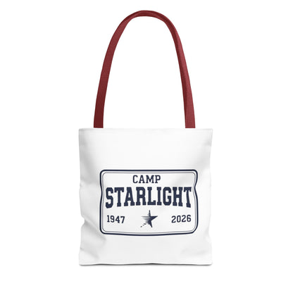 Camp Starlight Tote Bag — Vintage Camp Badge 1947–2026 Beach & Festival Tote