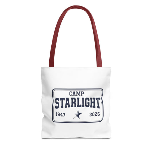 Camp Starlight Tote Bag — Vintage Camp Badge 1947–2026 Beach & Festival Tote