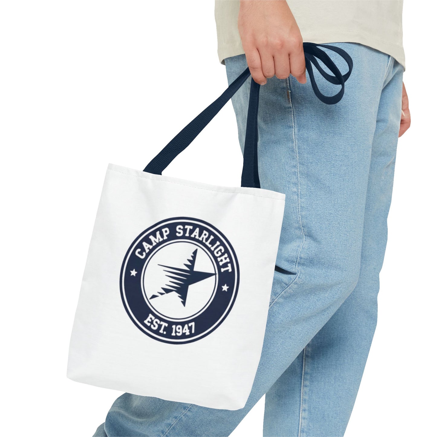 Camp Starlight Logo Tote Bag — Vintage Camp Est. 1947 Canvas Tote
