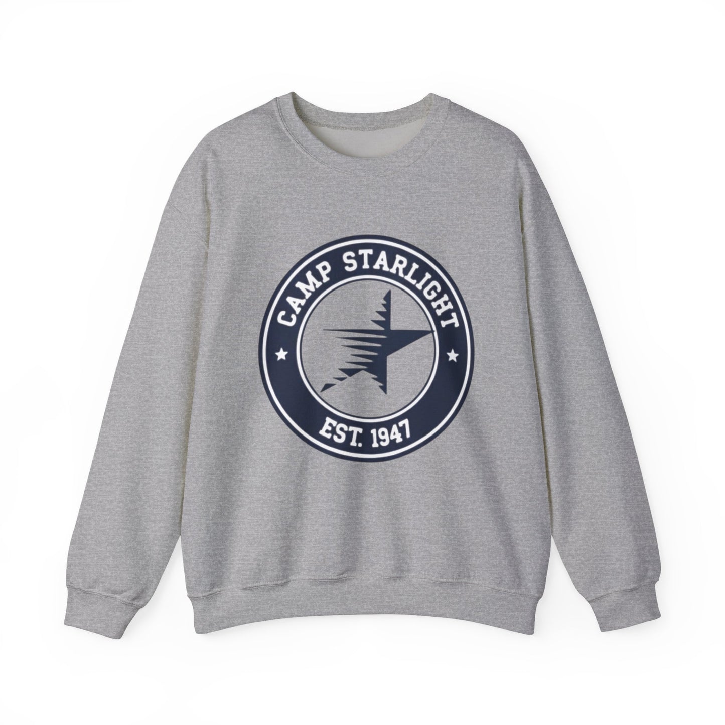 Camp Starlight Crewneck Sweatshirt — Vintage Camp Logo Pullover (Est. 1947)