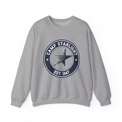 Camp Starlight Crewneck Sweatshirt — Vintage Camp Logo Pullover (Est. 1947)