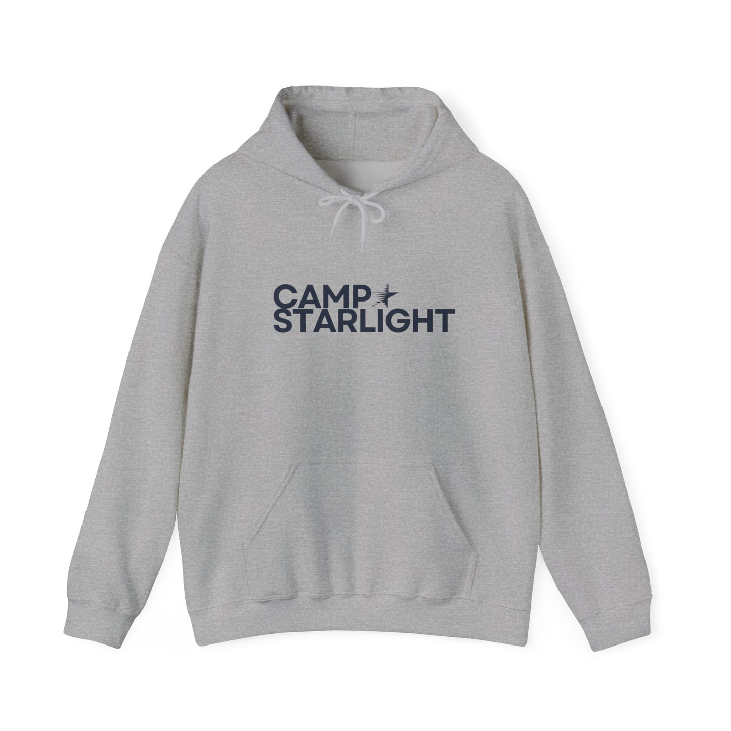 Camp Starlight Hoodie — Cozy Camp Logo Pullover for Outdoors & Retreats
