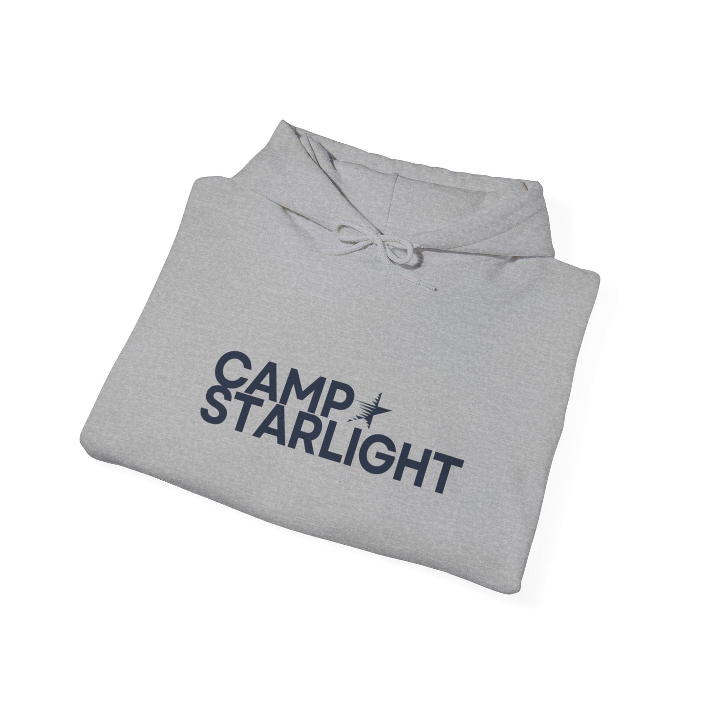 Camp Starlight Hoodie — Cozy Camp Logo Pullover for Outdoors & Retreats