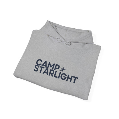 Camp Starlight Hoodie — Cozy Camp Logo Pullover for Outdoors & Retreats