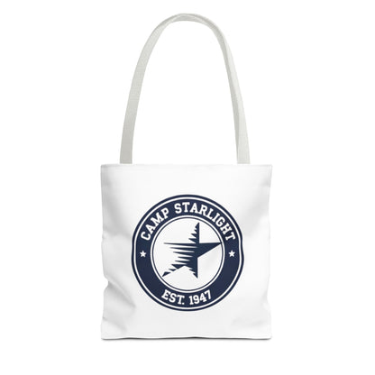 Camp Starlight Logo Tote Bag — Vintage Camp Est. 1947 Canvas Tote