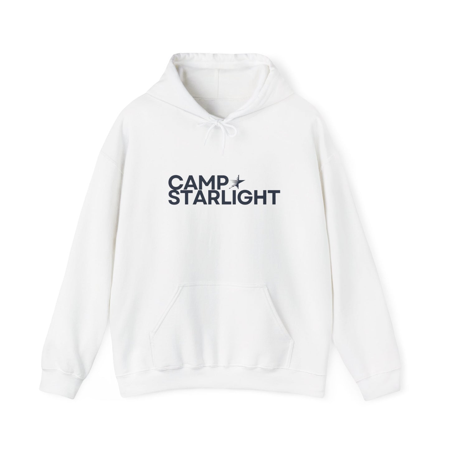 Camp Starlight Hoodie — Cozy Camp Logo Pullover for Outdoors & Retreats