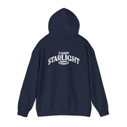 White 'overnight' Distressed Logo Hoodie – Casual Vintage Streetwear Pullover