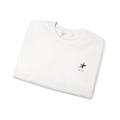 Starlight Crewneck Sweatshirt — Minimal Retro Chest Logo