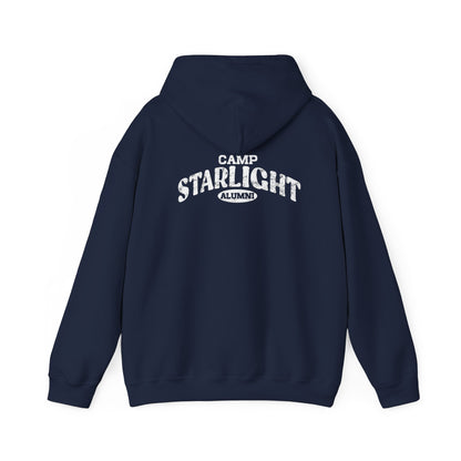 White 'overnight' Distressed Logo Hoodie – Casual Vintage Streetwear Pullover