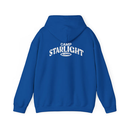 White 'overnight' Distressed Logo Hoodie – Casual Vintage Streetwear Pullover