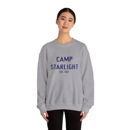 Camp Starlight Crewneck Sweatshirt — Cozy Retro Camp Graphic Pullover