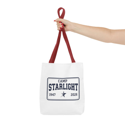 Camp Starlight Tote Bag — Vintage Camp Badge 1947–2026 Beach & Festival Tote