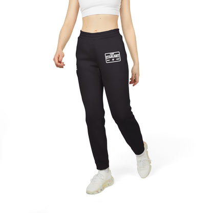 Adidas Fleece Joggers – Retro Cassette Logo Sweatpants