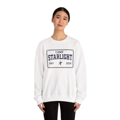 Camp Starlight Crewneck Sweatshirt — Retro Summer Camp Pullover (1947–2026)