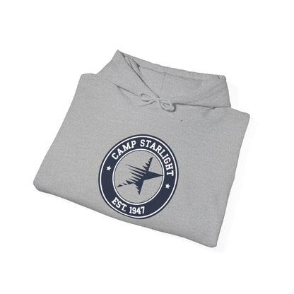 Camp Starlight Hoodie — Vintage Camp Emblem Sweatshirt
