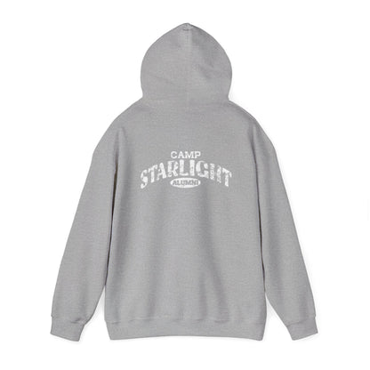 White 'overnight' Distressed Logo Hoodie – Casual Vintage Streetwear Pullover